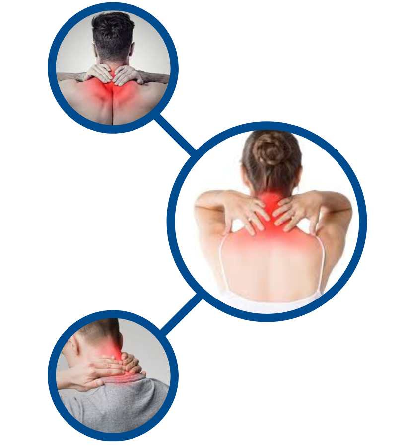 Cleveland Pain Relief Center logo featuring treatments for back, neck, and spine pain management solutions.