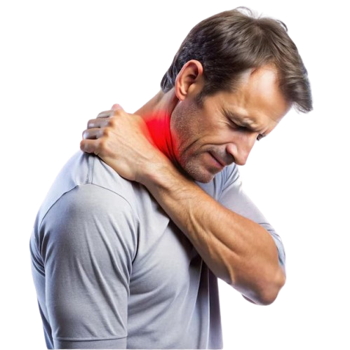 cleveland’s pain management for, man having shoulder neck pain isolated transparent background removebg preview